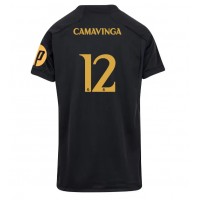 Camisa de Futebol Real Madrid Eduardo Camavinga #12 Equipamento Alternativo Mulheres 2023-24 Manga Curta